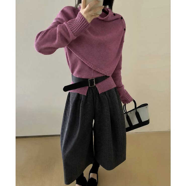 ハイネックケープニットトップス2点セット | Miniministore | 詳細画像23 