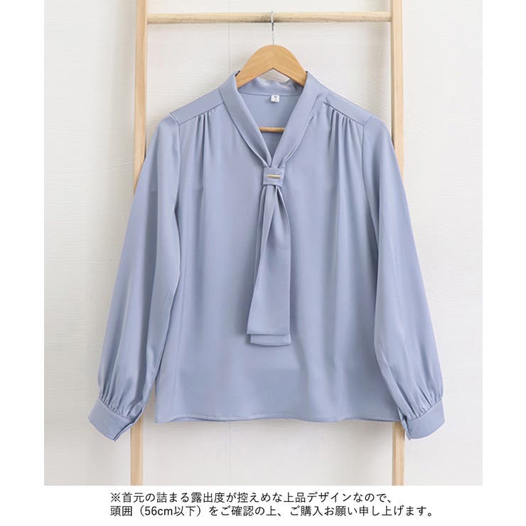 ボウタイ ブラウス レディース Vネック | Miniministore | 詳細画像45 