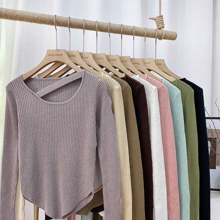 韓国風 リブニット トップス レディース | Miniministore | 詳細画像10 