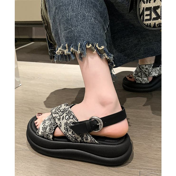 厚底サンダル クロスベルトサンダル 美脚 | Miniministore | 詳細画像11 