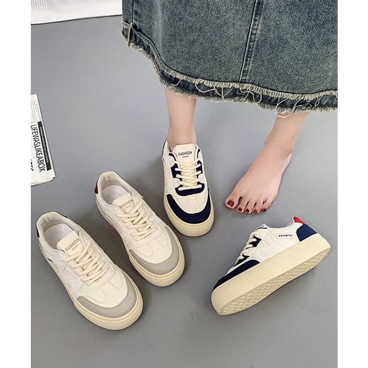 厚底スニーカー レースアップローカット靴 | Miniministore | 詳細画像10 