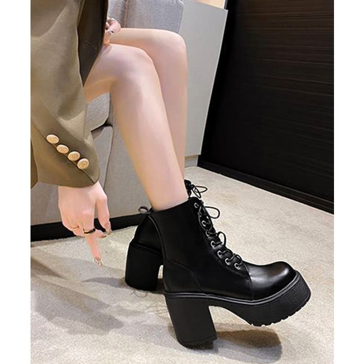ショートブーツ 厚底ブーツ レースアップ | Miniministore | 詳細画像3 
