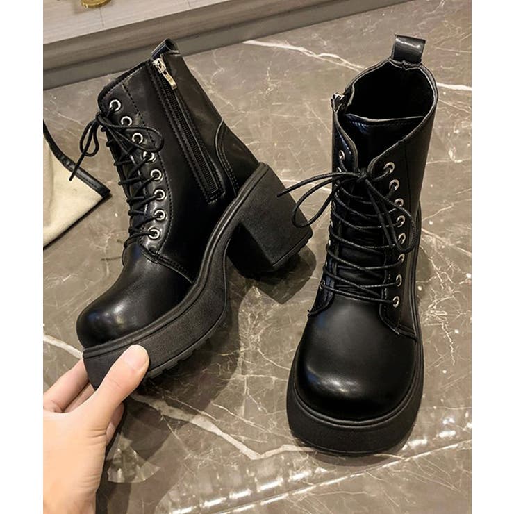 ショートブーツ 厚底ブーツ レースアップ | Miniministore | 詳細画像5 