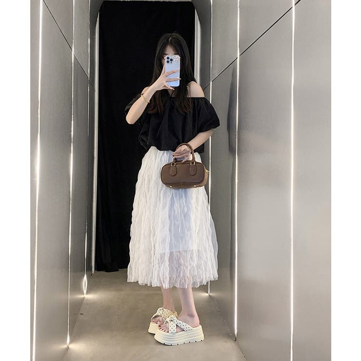 ドット柄リボン厚底サンダルレディース美脚 | Miniministore | 詳細画像12 