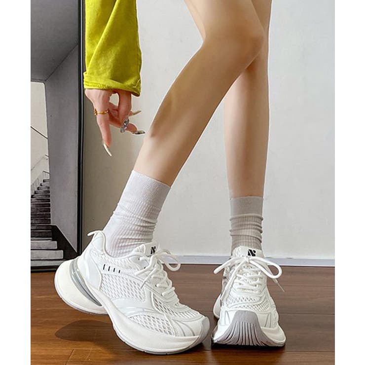 厚底スニーカー軽量メッシュスニーカー美脚 | Miniministore | 詳細画像16 