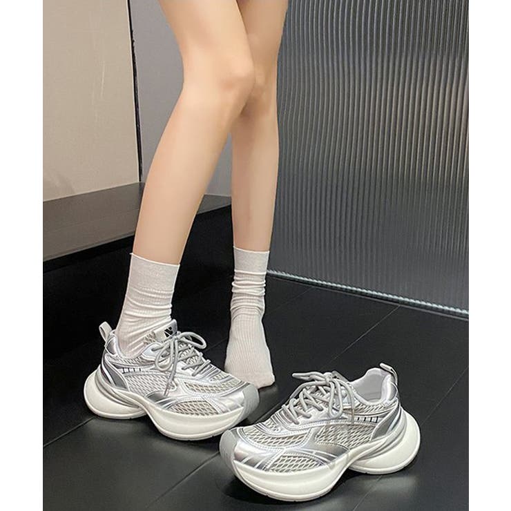 厚底スニーカー軽量メッシュスニーカー美脚 | Miniministore | 詳細画像18 