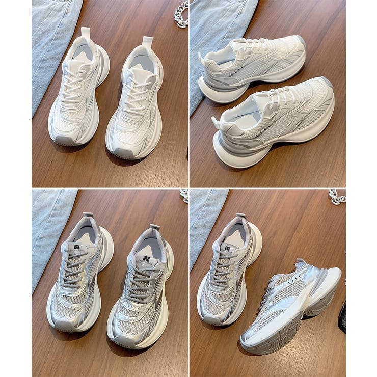 厚底スニーカー軽量メッシュスニーカー美脚 | Miniministore | 詳細画像22 