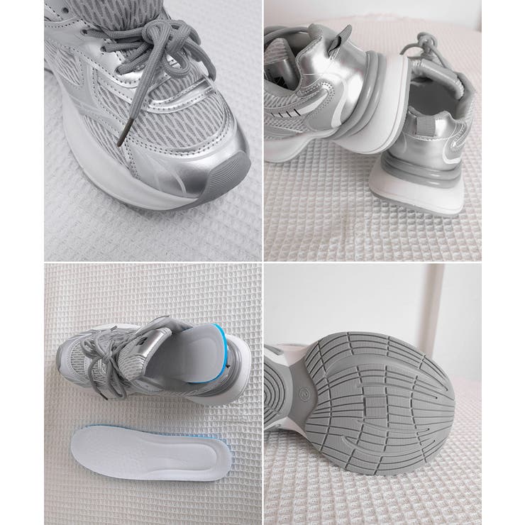 厚底スニーカー軽量メッシュスニーカー美脚 | Miniministore | 詳細画像24 
