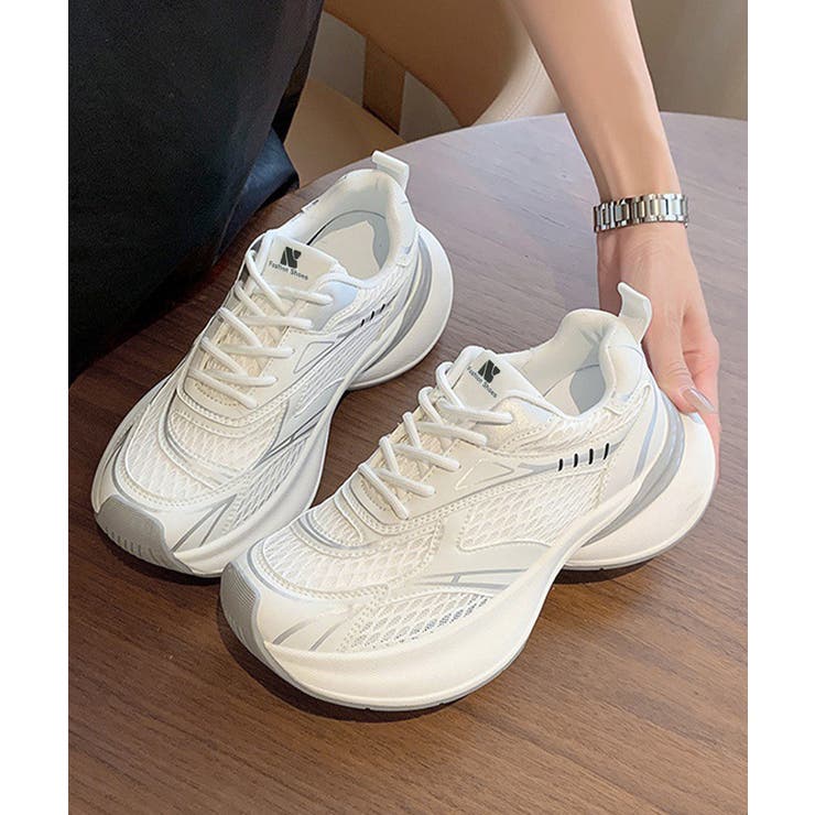 厚底スニーカー軽量メッシュスニーカー美脚 | Miniministore | 詳細画像4 