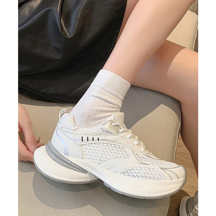 厚底スニーカー軽量メッシュスニーカー美脚 | Miniministore | 詳細画像5 