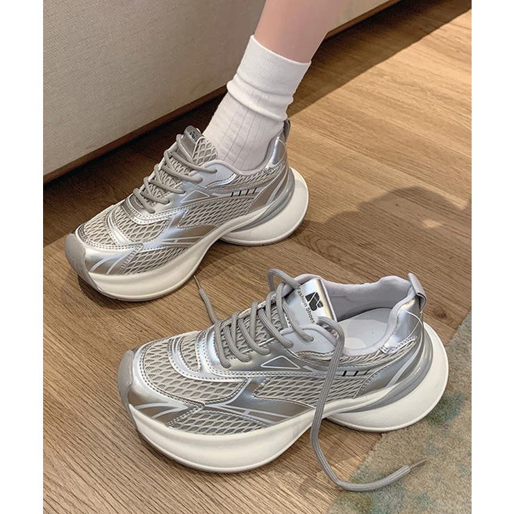 厚底スニーカー軽量メッシュスニーカー美脚 | Miniministore | 詳細画像8 