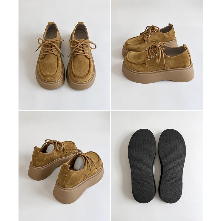 厚底レースアップモカシンシューズ韓国風靴 | Miniministore | 詳細画像18 