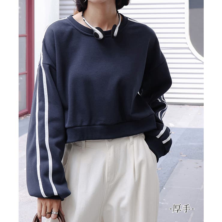 ショート丈 サイドラインスウェット裏起毛 | Miniministore | 詳細画像15 
