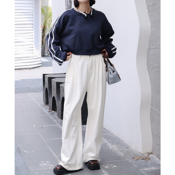 ショート丈 サイドラインスウェット裏起毛 | Miniministore | 詳細画像17 