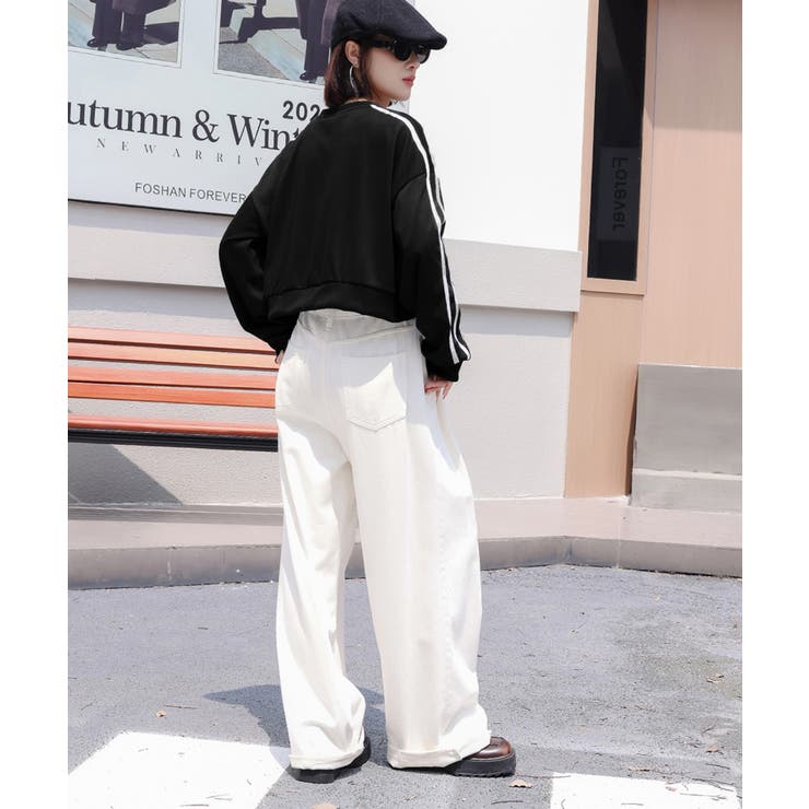 ショート丈 サイドラインスウェット裏起毛 | Miniministore | 詳細画像8 