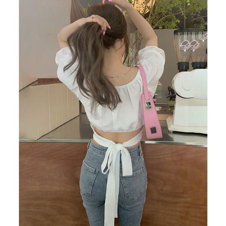 オフショルダーブラウス バックリボン夏服 | Miniministore | 詳細画像10 