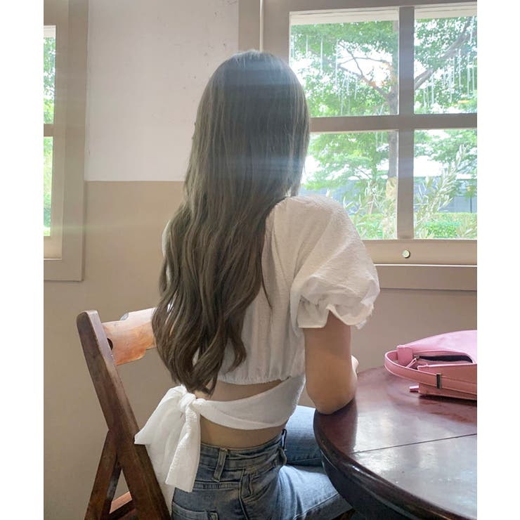 オフショルダーブラウス バックリボン夏服 | Miniministore | 詳細画像13 