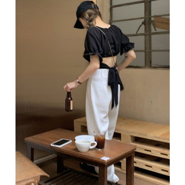オフショルダーブラウス バックリボン夏服 | Miniministore | 詳細画像15 