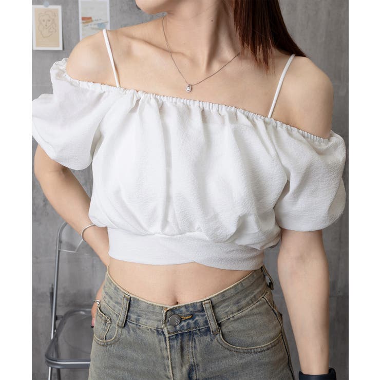 オフショルダーブラウス バックリボン夏服 | Miniministore | 詳細画像20 