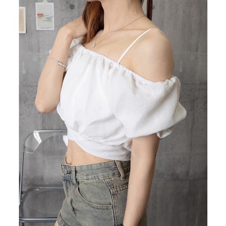 オフショルダーブラウス バックリボン夏服 | Miniministore | 詳細画像21 