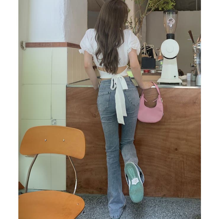 オフショルダーブラウス バックリボン夏服 | Miniministore | 詳細画像4 