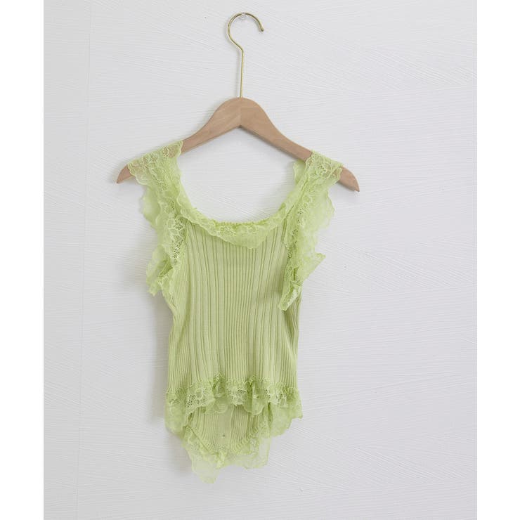 レースフリル ニットタンクトップ 韓国風 | Miniministore | 詳細画像27 