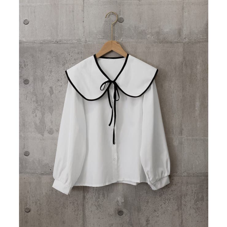 ビッグ襟ブラウス リボンタイブラウス長袖 | Miniministore | 詳細画像15 