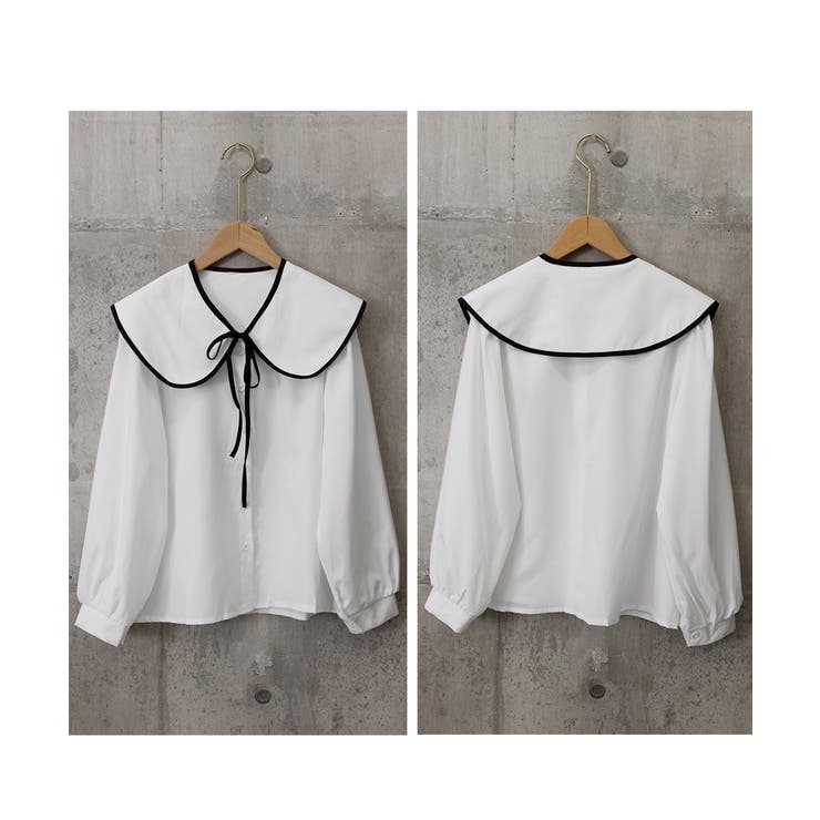 ビッグ襟ブラウス リボンタイブラウス長袖 | Miniministore | 詳細画像20 