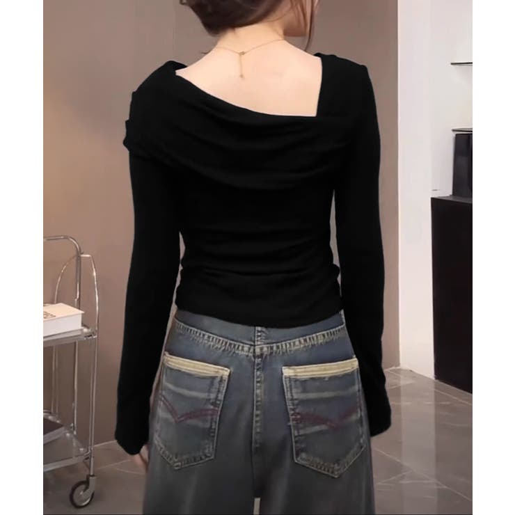 ワンオフショルダーTシャツ肩出しトップス | Miniministore | 詳細画像11 