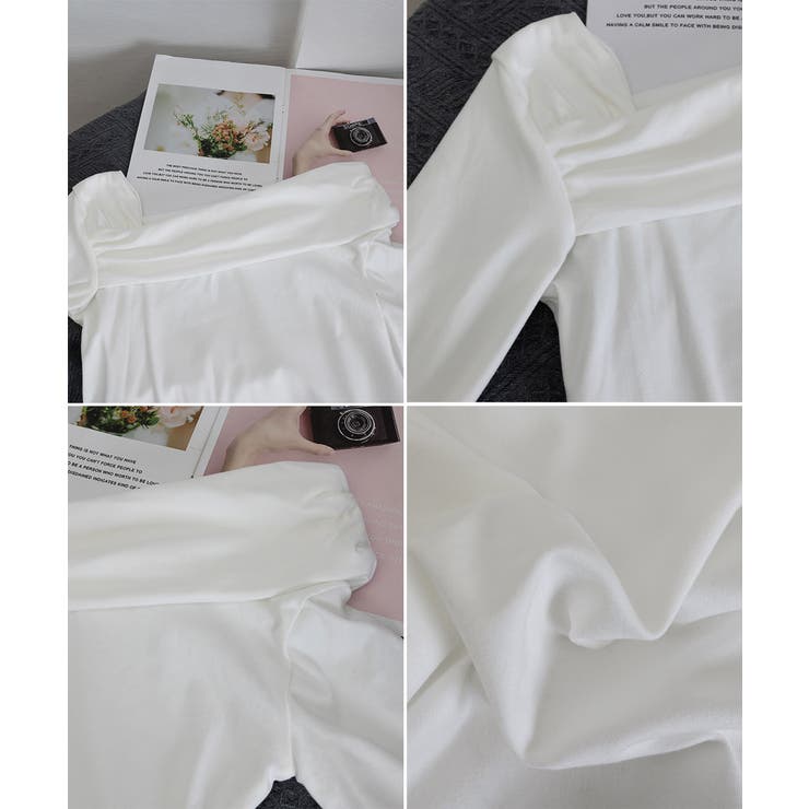 ワンオフショルダーTシャツ肩出しトップス | Miniministore | 詳細画像24 