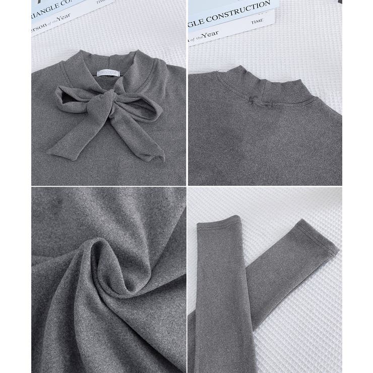 リボンタイ付きトップス ボウタイtシャツ | Miniministore | 詳細画像26 