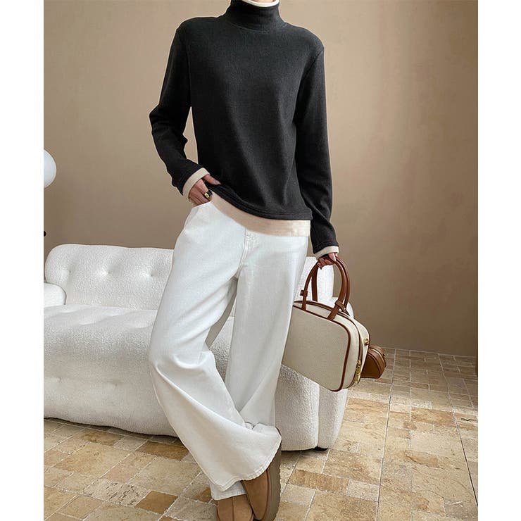 ハイネックトップス レイヤード風 長袖T | Miniministore | 詳細画像12 