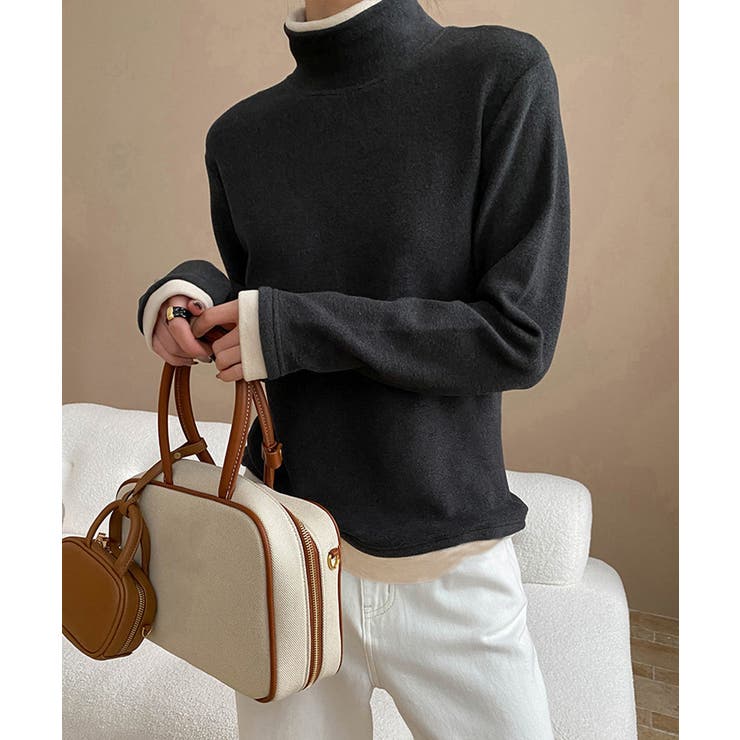 ハイネックトップス レイヤード風 長袖T | Miniministore | 詳細画像13 