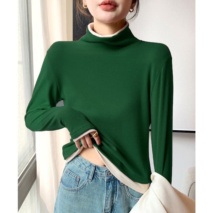 ハイネックトップス レイヤード風 長袖T | Miniministore | 詳細画像21 