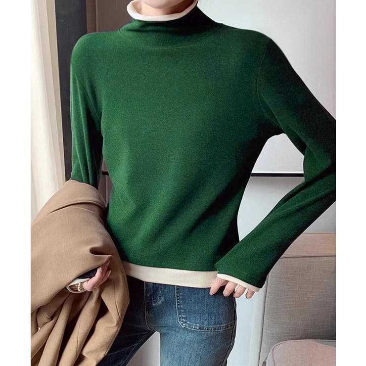 ハイネックトップス レイヤード風 長袖T | Miniministore | 詳細画像23 