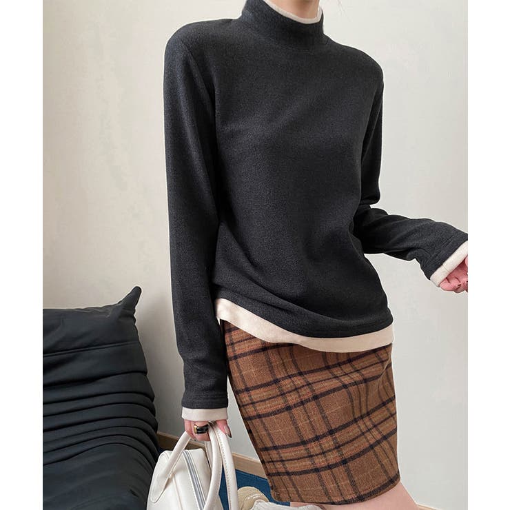 ハイネックトップス レイヤード風 長袖T | Miniministore | 詳細画像27 