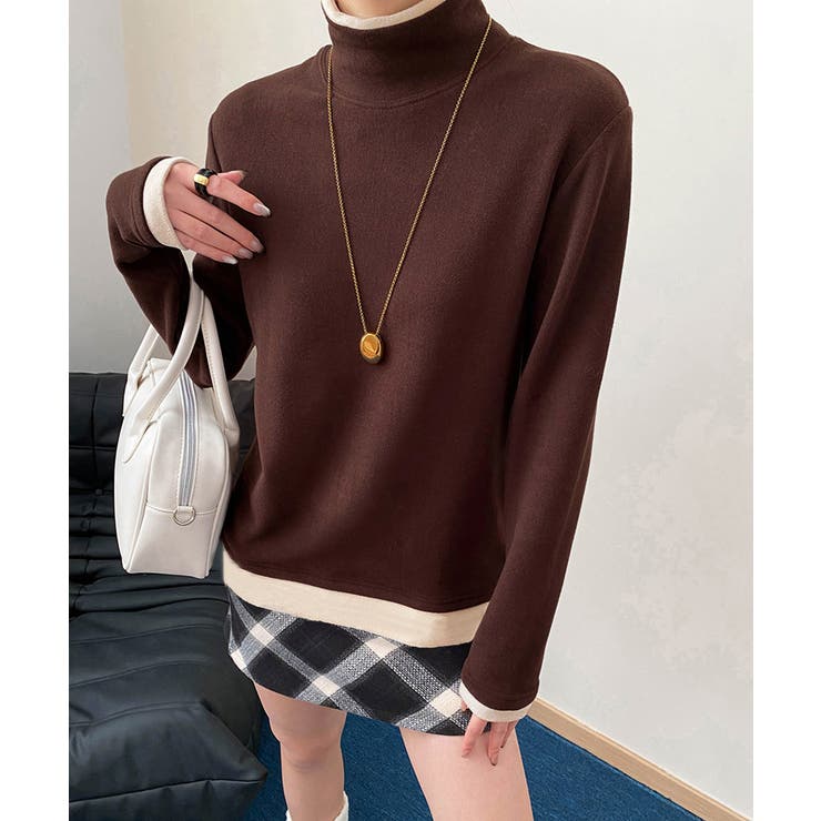 ハイネックトップス レイヤード風 長袖T | Miniministore | 詳細画像28 