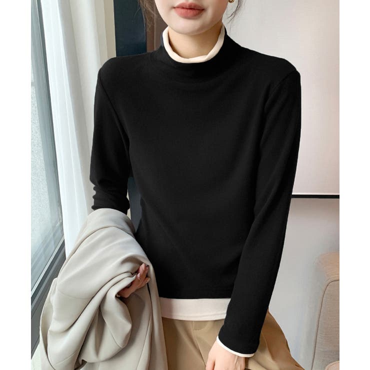 ハイネックトップス レイヤード風 長袖T | Miniministore | 詳細画像3 