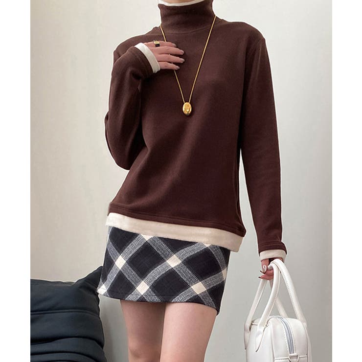 ハイネックトップス レイヤード風 長袖T | Miniministore | 詳細画像30 