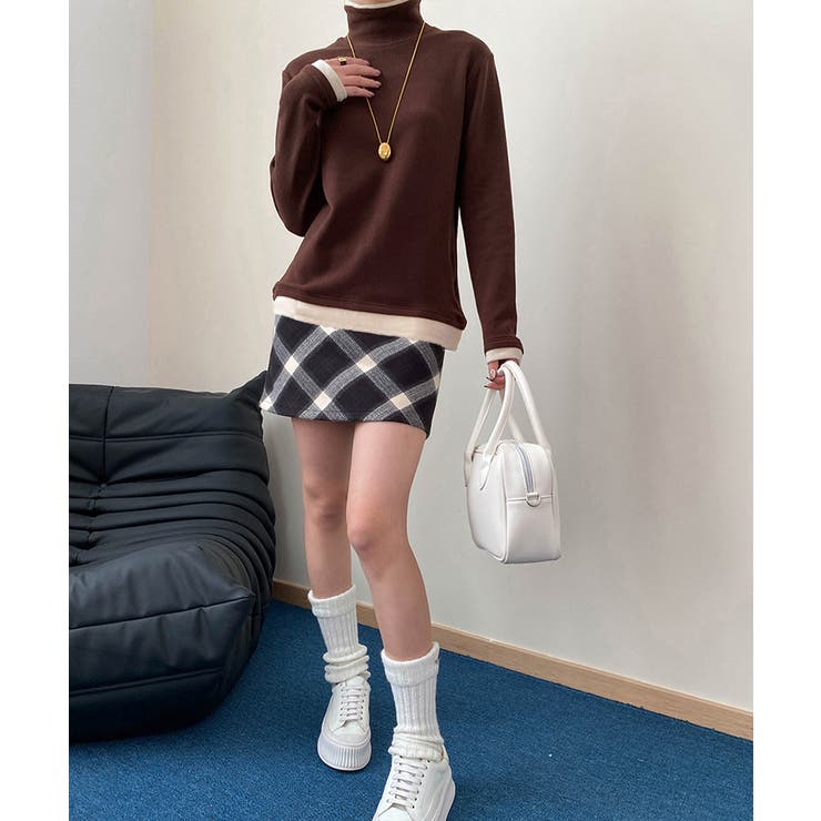 ハイネックトップス レイヤード風 長袖T | Miniministore | 詳細画像31 