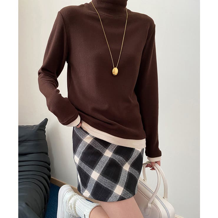 ハイネックトップス レイヤード風 長袖T | Miniministore | 詳細画像32 