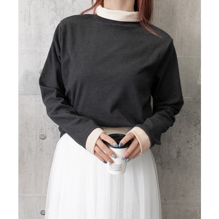 ハイネックトップス レイヤード風 長袖T | Miniministore | 詳細画像33 