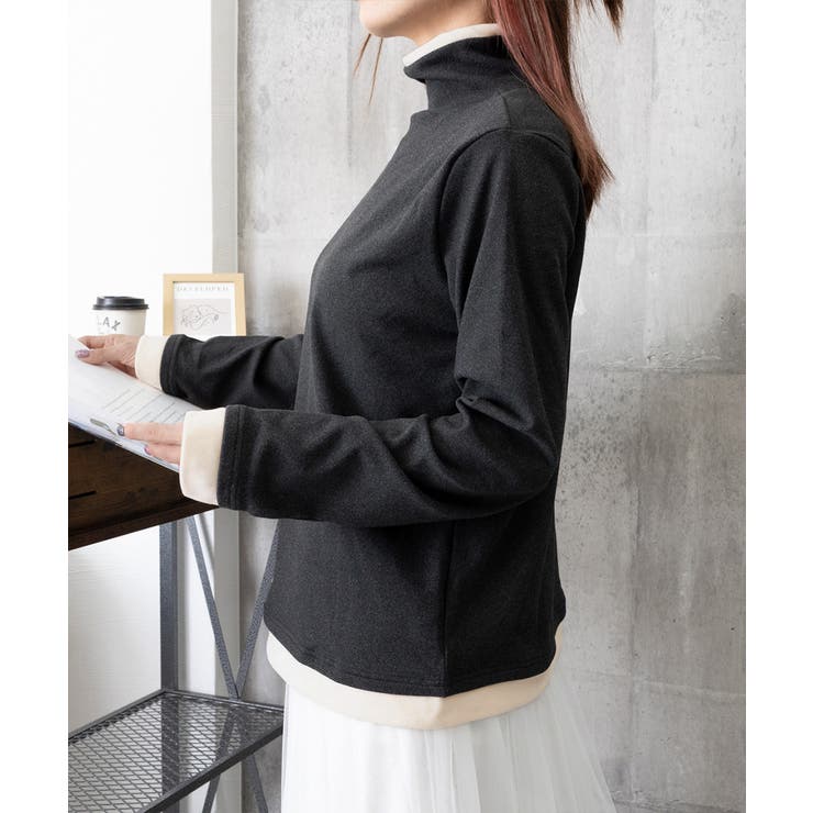 ハイネックトップス レイヤード風 長袖T | Miniministore | 詳細画像35 
