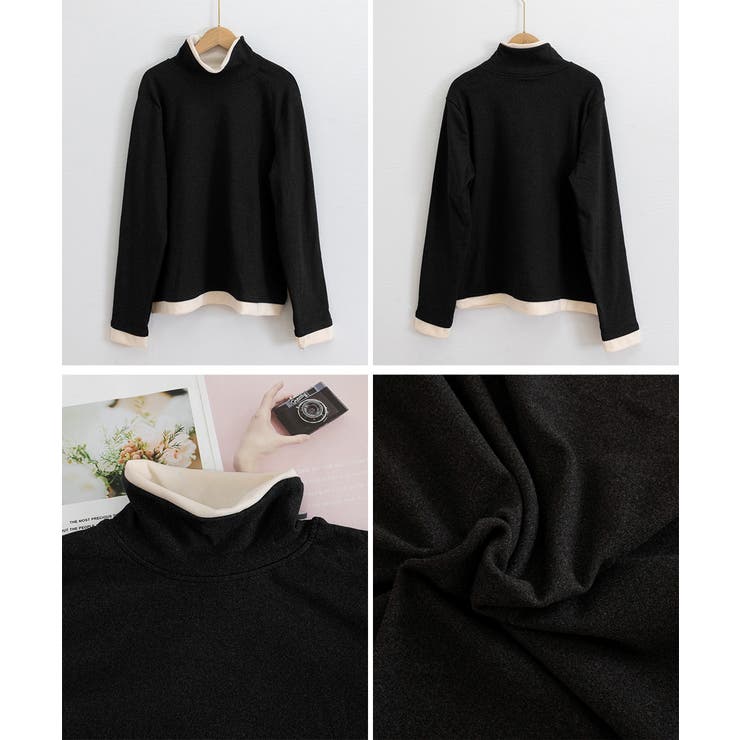 ハイネックトップス レイヤード風 長袖T | Miniministore | 詳細画像38 