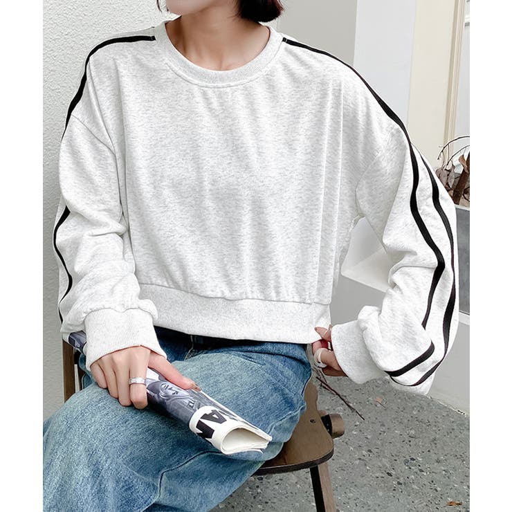 サイドライン スウェットシャツショート丈 | Miniministore | 詳細画像2 