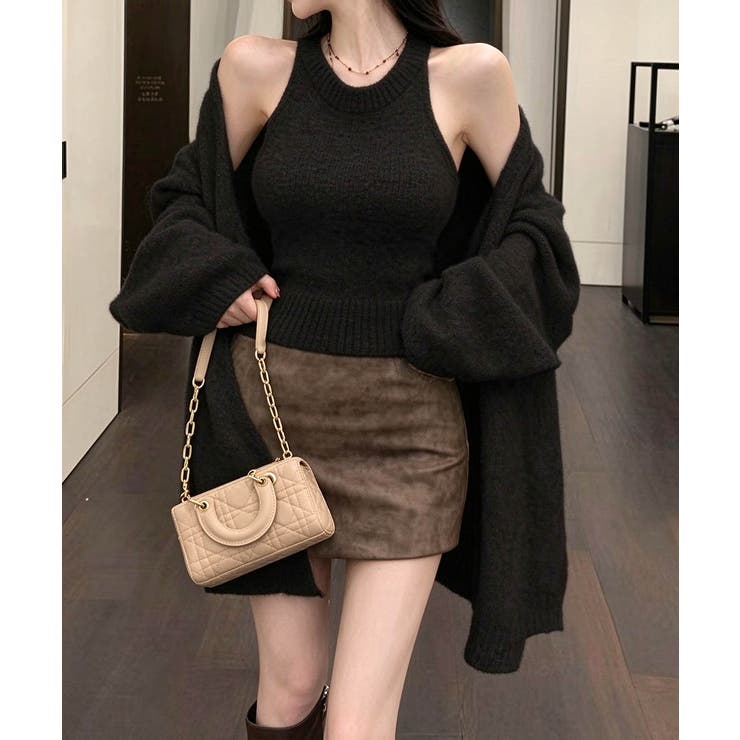 ゆったり長袖ニットカーディガン 秋冬セットアップレディース無地ニットトップス レ… | SUNSHINE CLOSET | 詳細画像9 