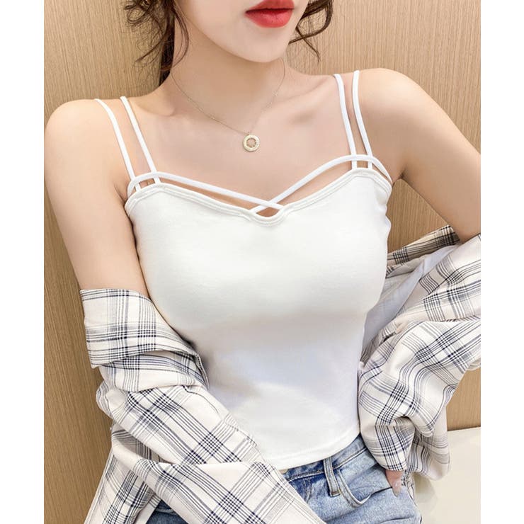 カップ付きキャミソール ダブルストラップ | Miniministore | 詳細画像2 