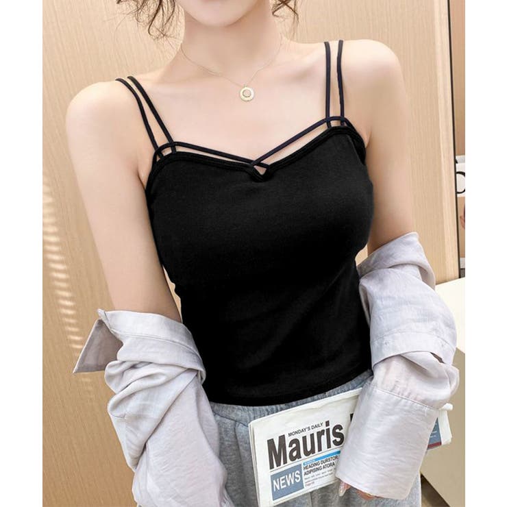 カップ付きキャミソール ダブルストラップ | Miniministore | 詳細画像5 