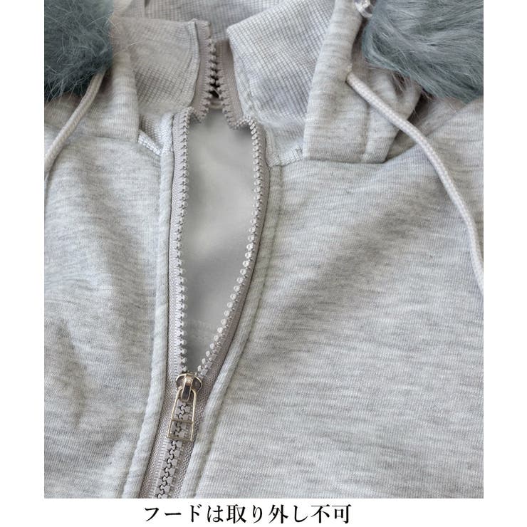 裏微起毛パーカージップアップ レディース 裏微起毛パーカージップアップ レディース[品番：AGCW0005866