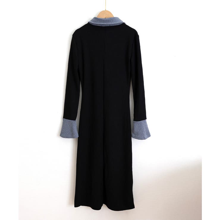ポロ衿ロングワンピースハーフボタンワンピ | Miniministore | 詳細画像17 